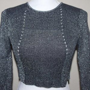 Gray Crop Sweater